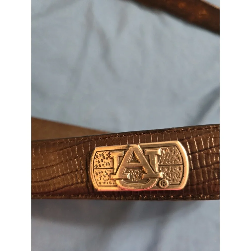 Genuine Leather Brown Belt Auburn Tigers Size 46